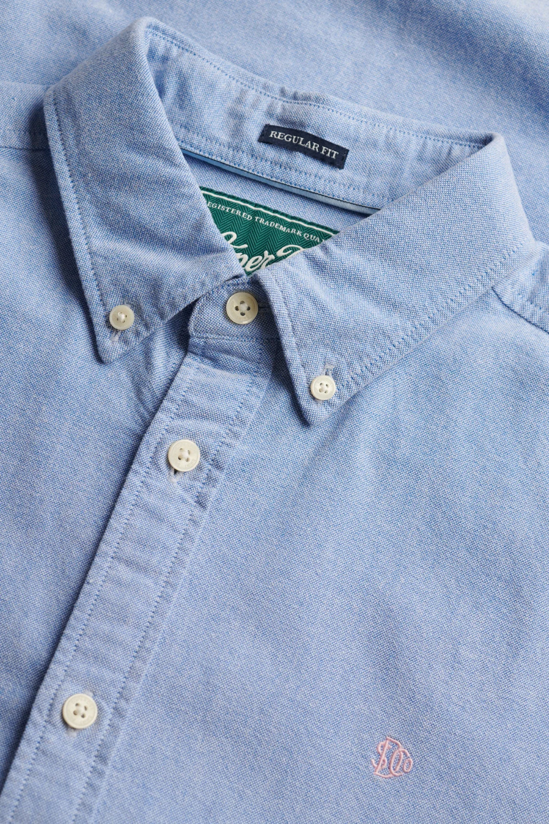 Superdry Preppy Oxford Shirt | Short Sleeve | Sky Blue Chambray