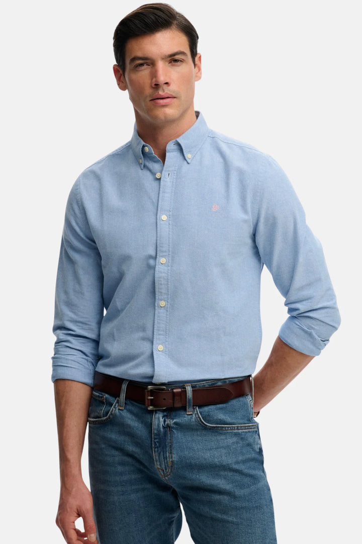 Superdry Preppy Oxford Shirt | Sky Blue Chambray