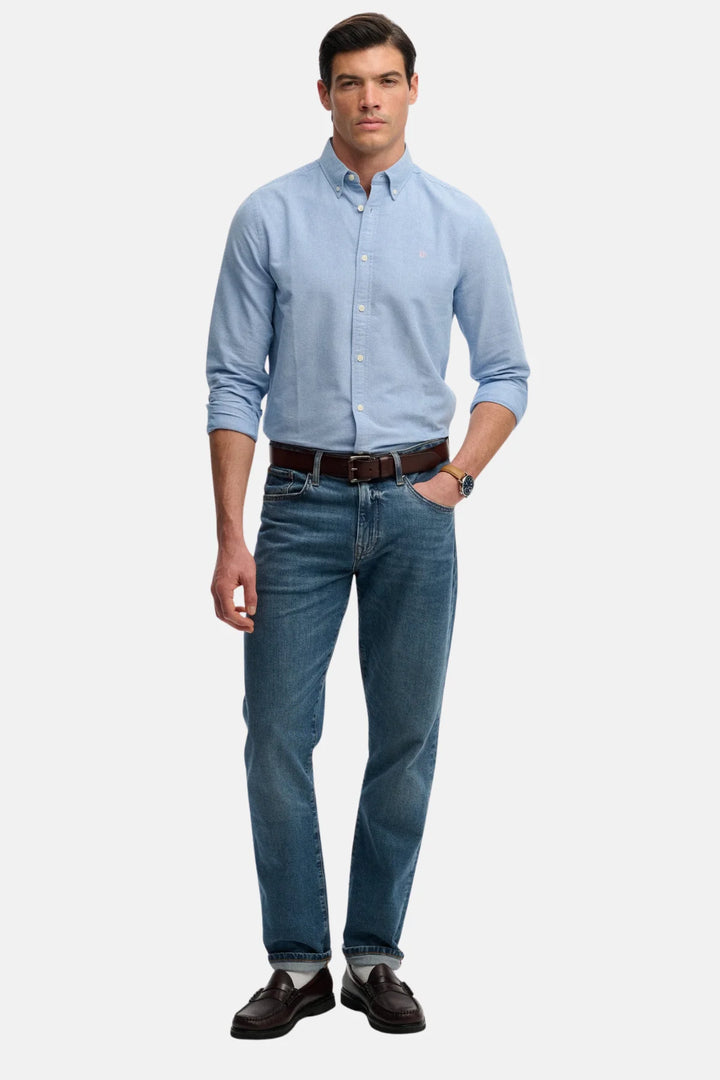 Superdry Preppy Oxford Shirt | Sky Blue Chambray