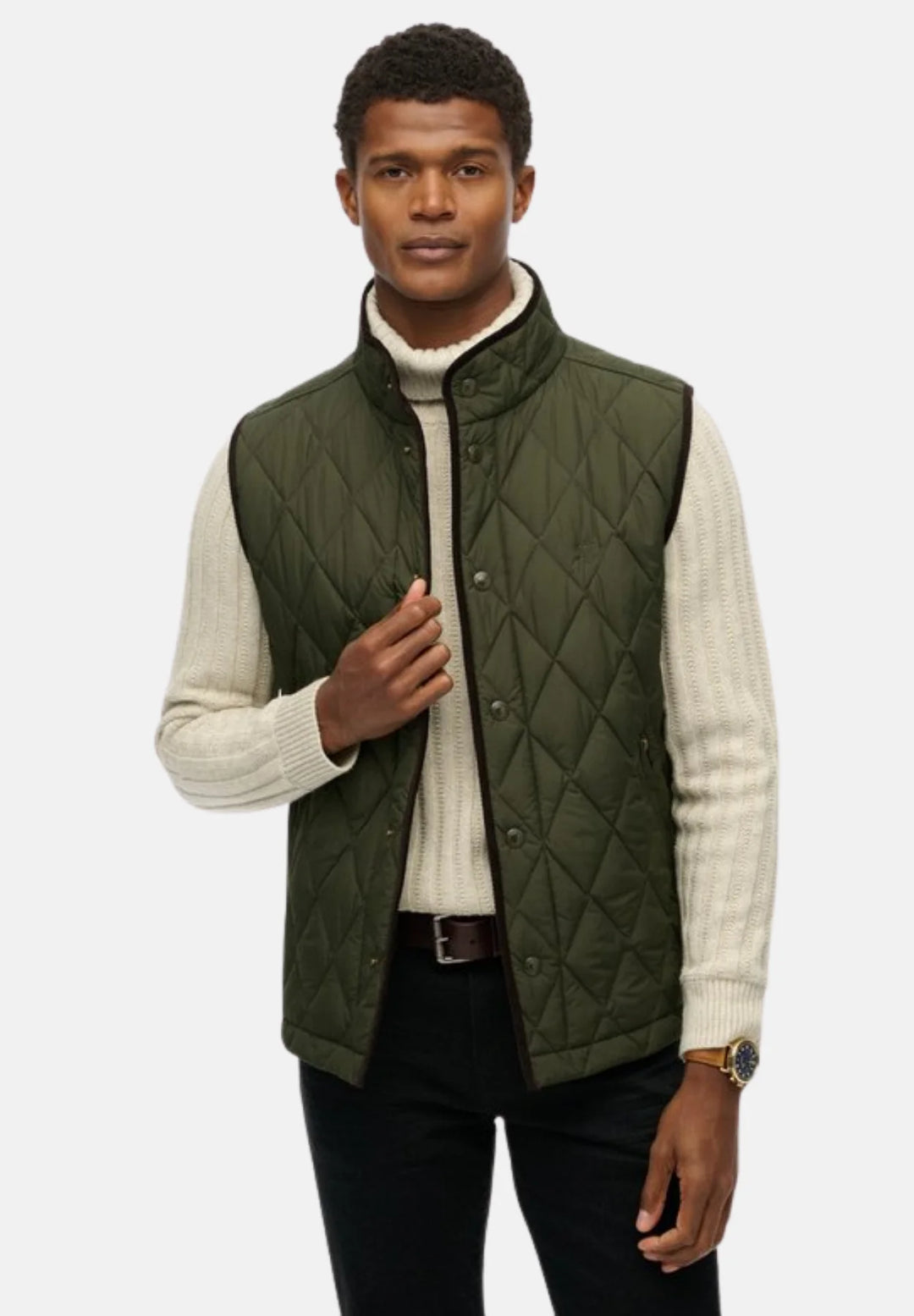 Superdry Quilted Estate Gilet | Surplus Goods Olive Green