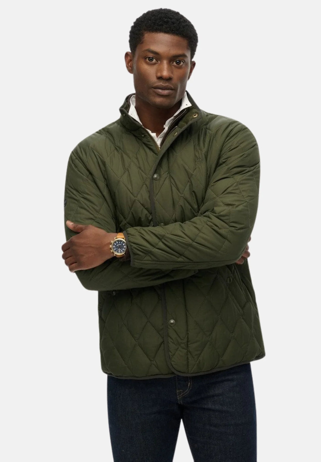 Superdry Quilted Estate Jacket | Surplus Goods Olive Green