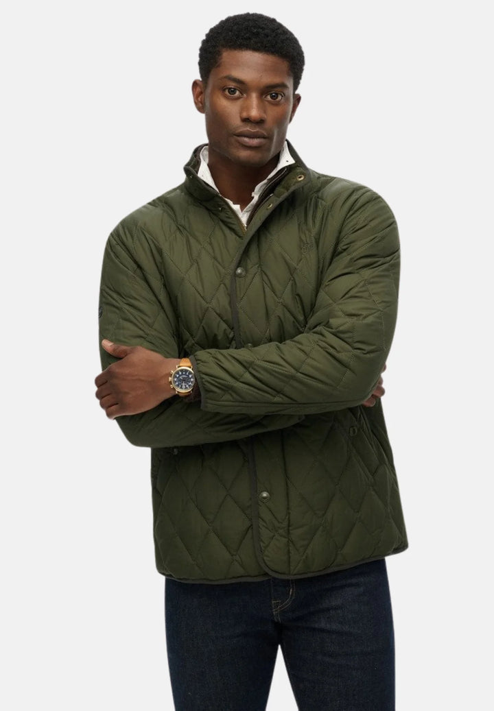 Superdry Quilted Estate Jacket | Surplus Goods Olive Green