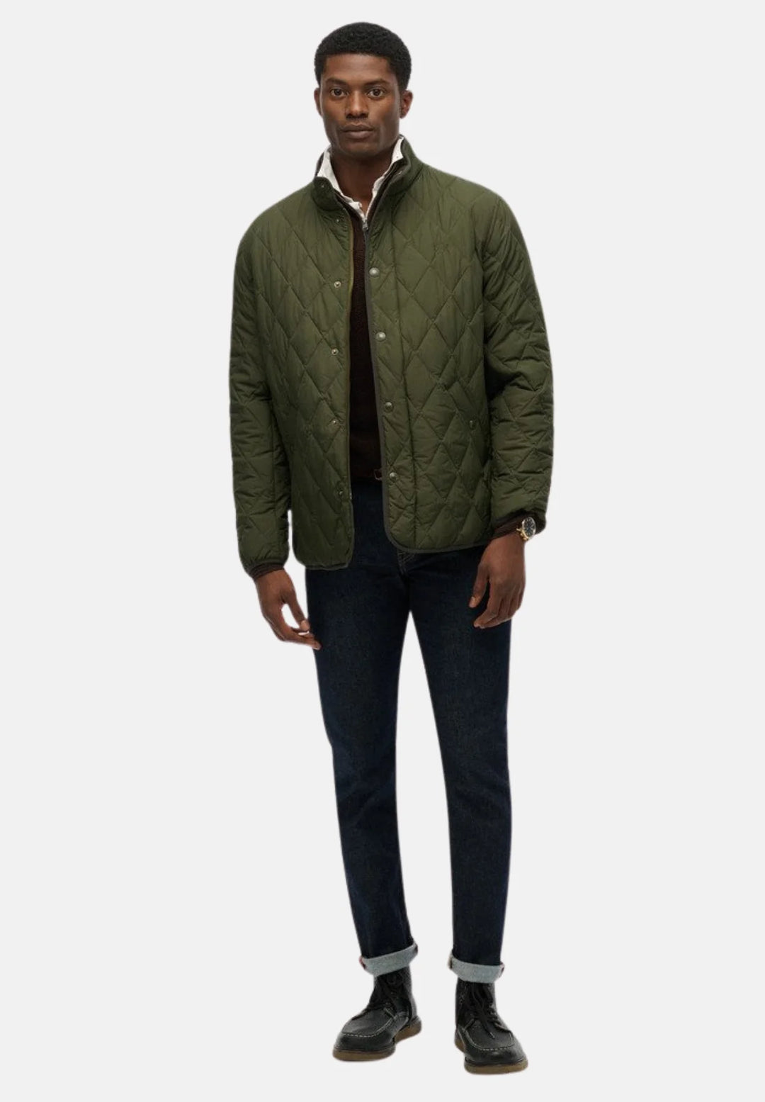 Superdry Quilted Estate Jacket | Surplus Goods Olive Green