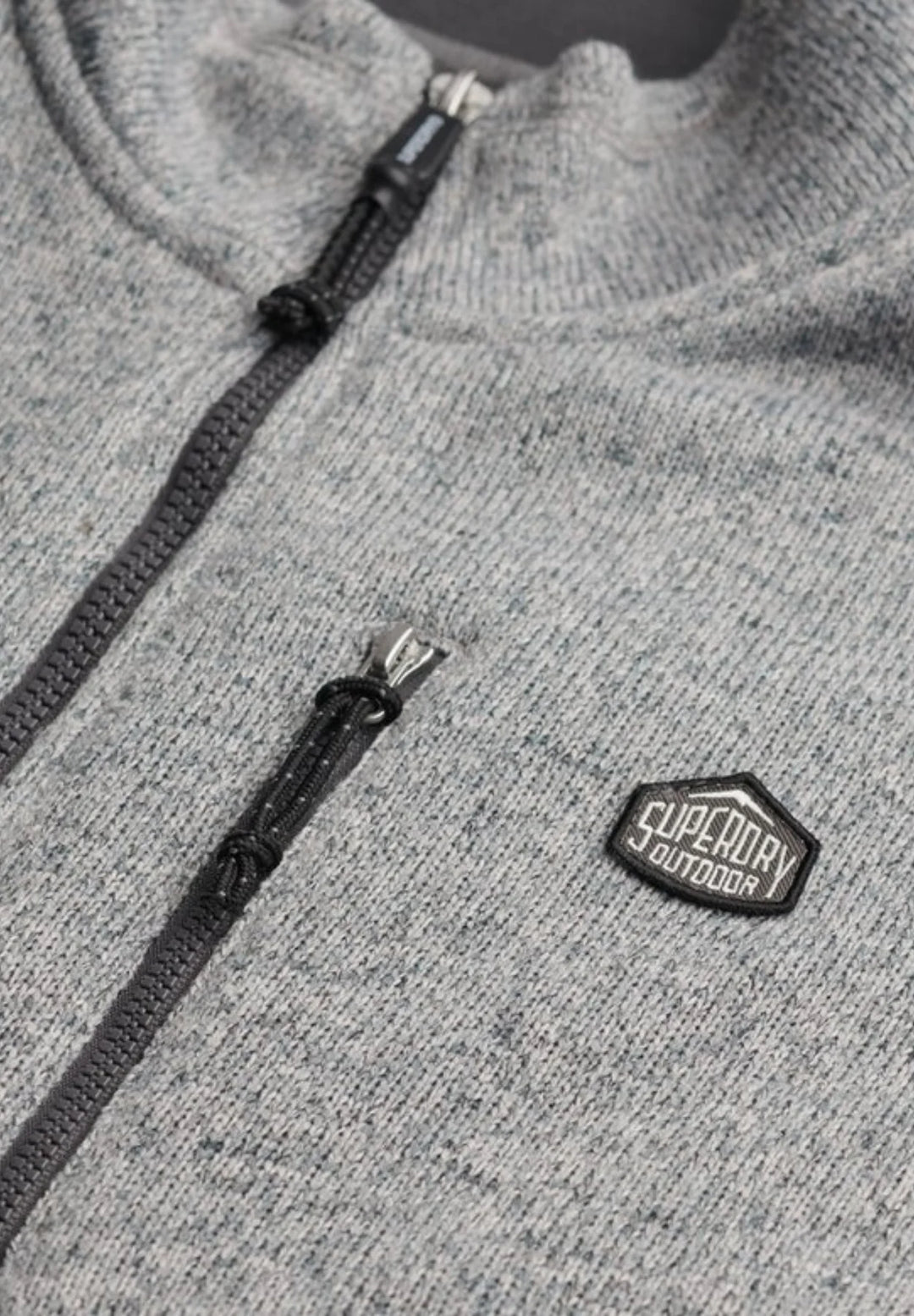 Superdry Storm Fleece Half Zip Jumper | Storm Light Grey Grit