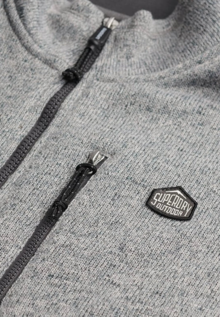 Superdry Storm Fleece Half Zip Jumper | Storm Light Grey Grit