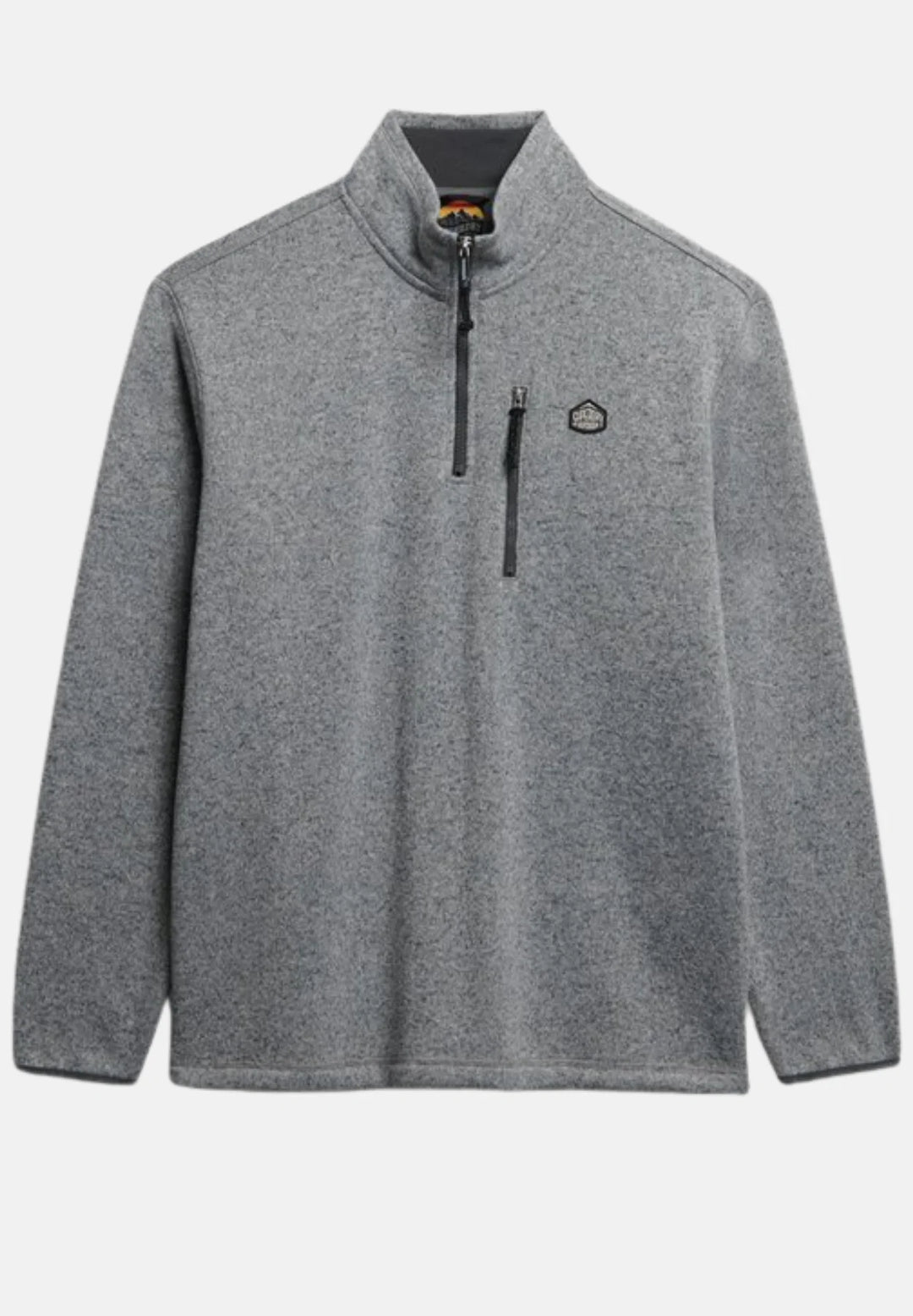 Superdry Storm Fleece Half Zip Jumper | Storm Light Grey Grit