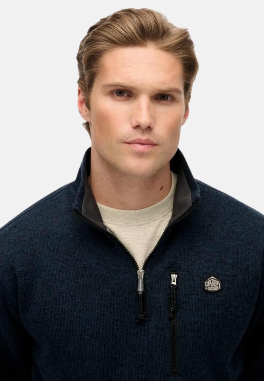 Superdry Storm Fleece Half Zip Jumper | Storm Navy Grit
