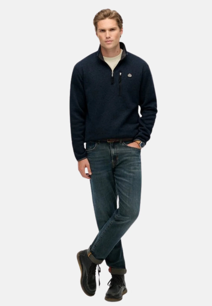 Superdry Storm Fleece Half Zip Jumper | Storm Navy Grit