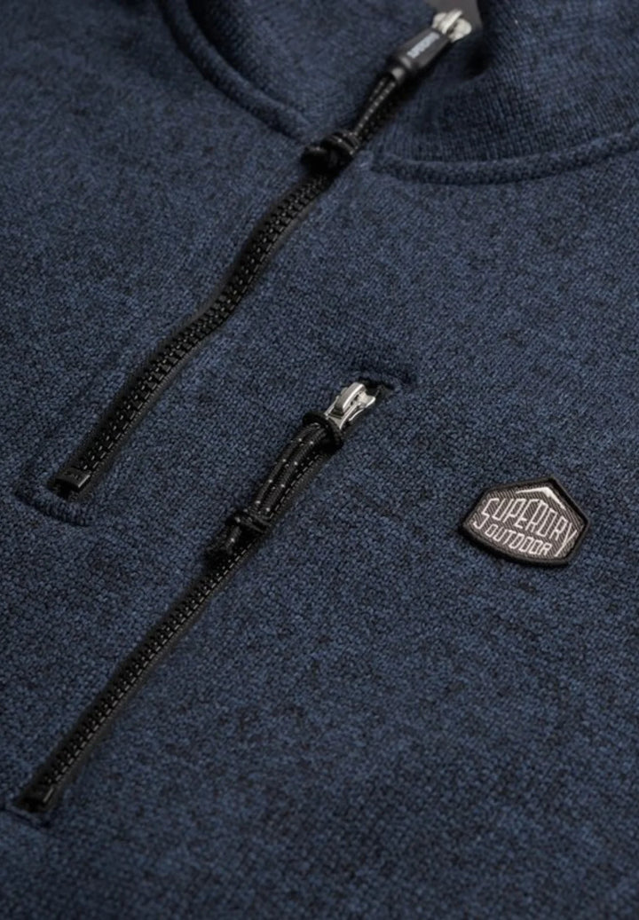 Superdry Storm Fleece Half Zip Jumper | Storm Navy Grit