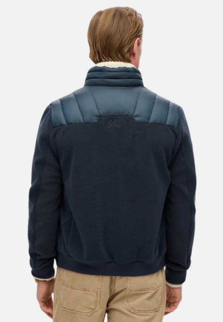 Superdry Storm Fleece Hybrid Bomber Jacket | Eclipse Navy