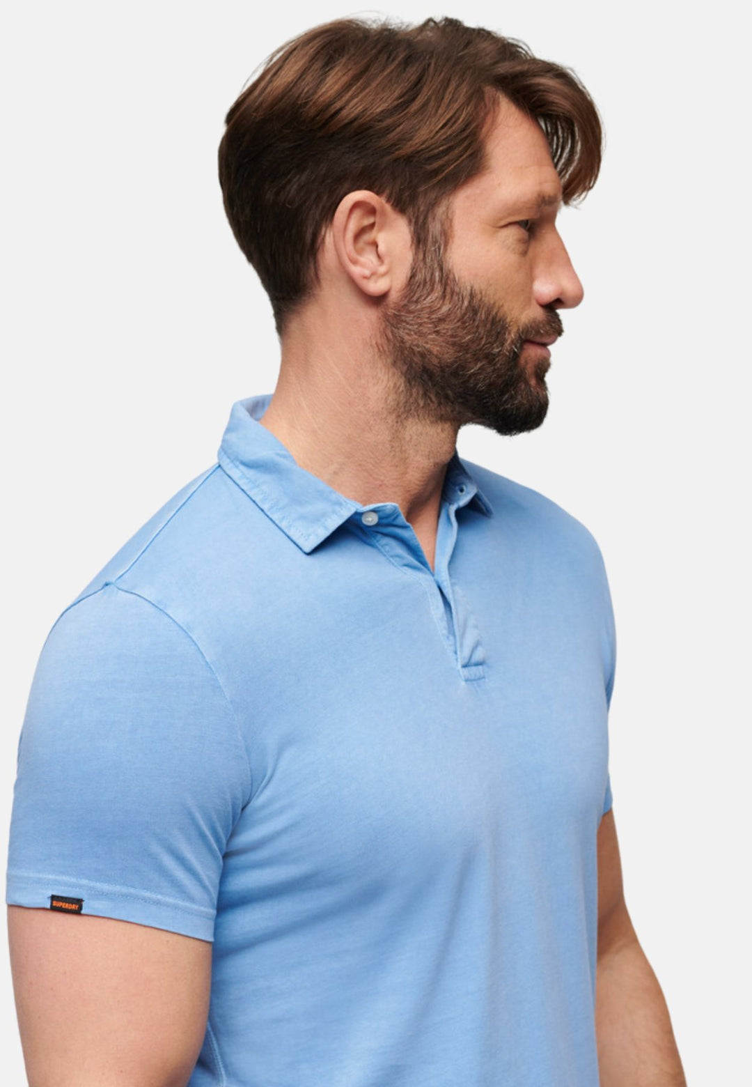 Superdry Studios Jersey Polo Shirt | Bluebell