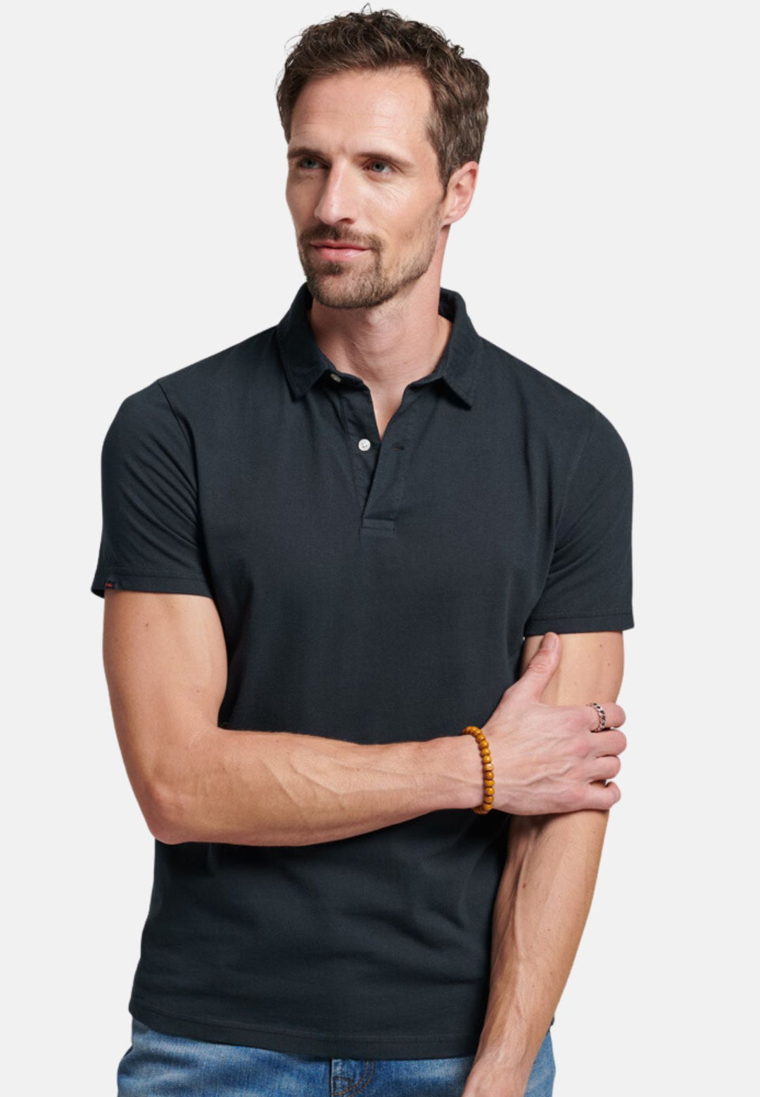 Superdry Studios Jersey Polo Shirt | Eclipse Navy