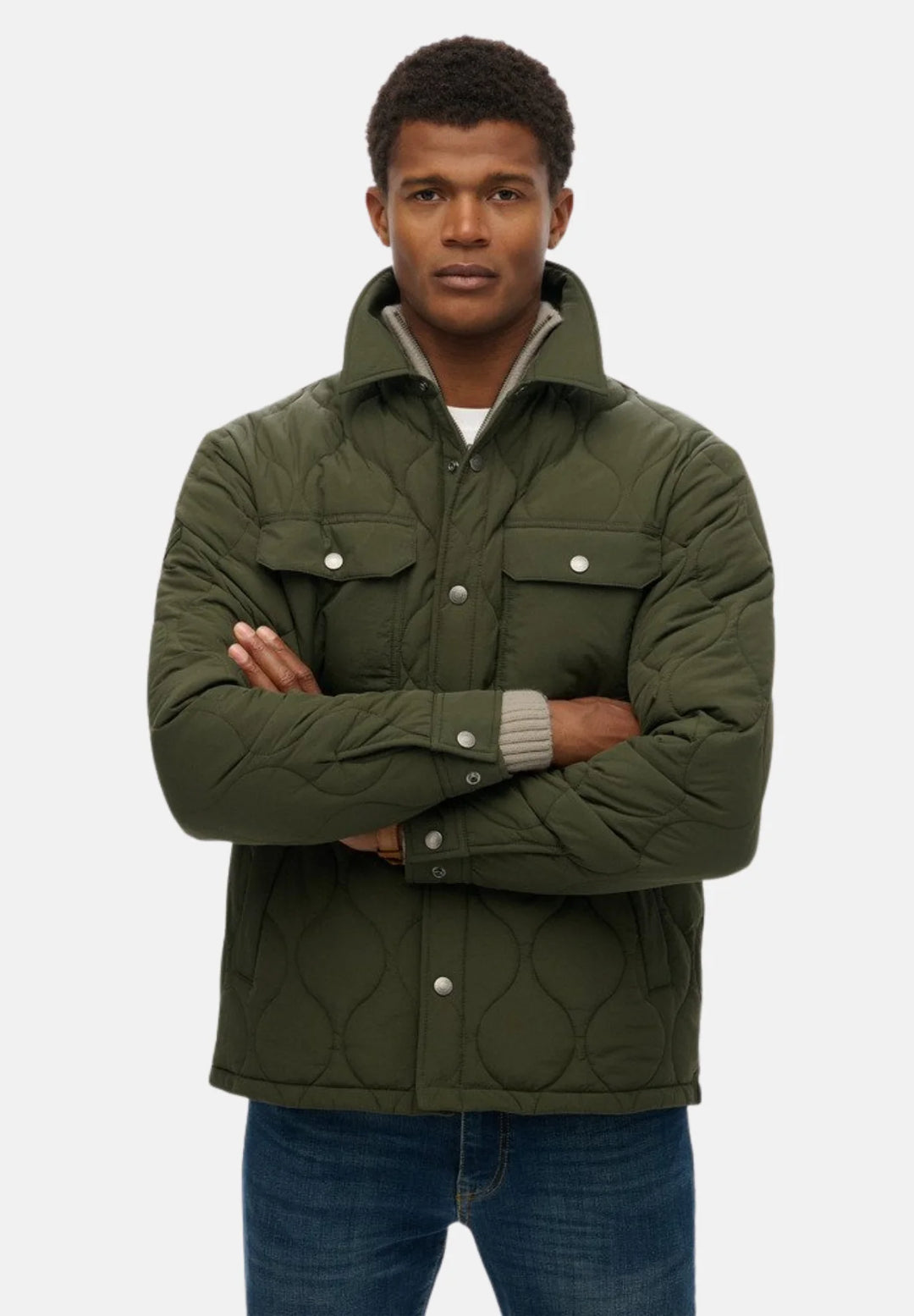 Superdry Surplus Liner Overshirt Jacket | Surplus Goods Olive Green