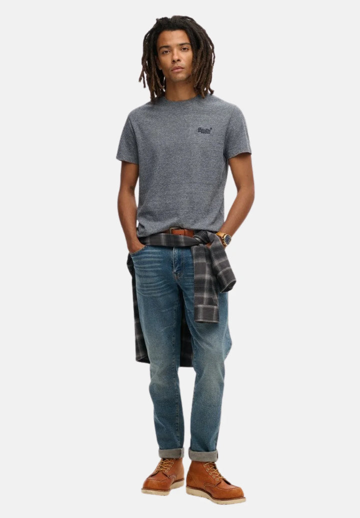 Superdry T-Shirt | Navy, Grey Marl