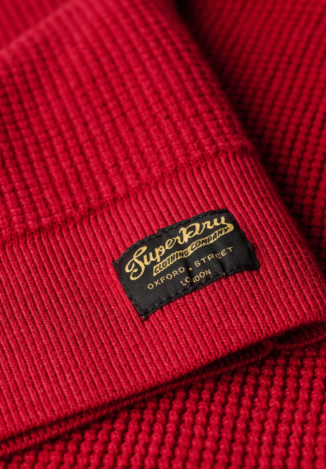 Superdry Textured Crew Knitted Jumper | Red