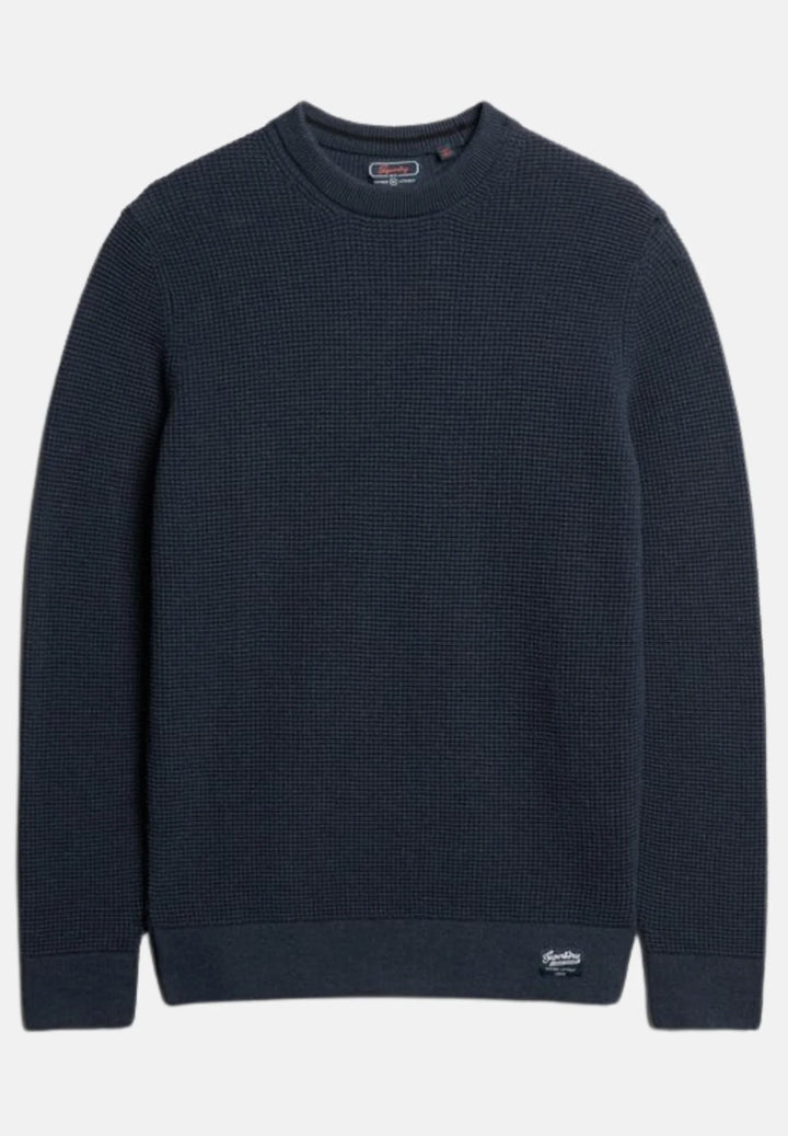 Superdry Textured Crew Knitted Jumper | Eclipse Navy Heather