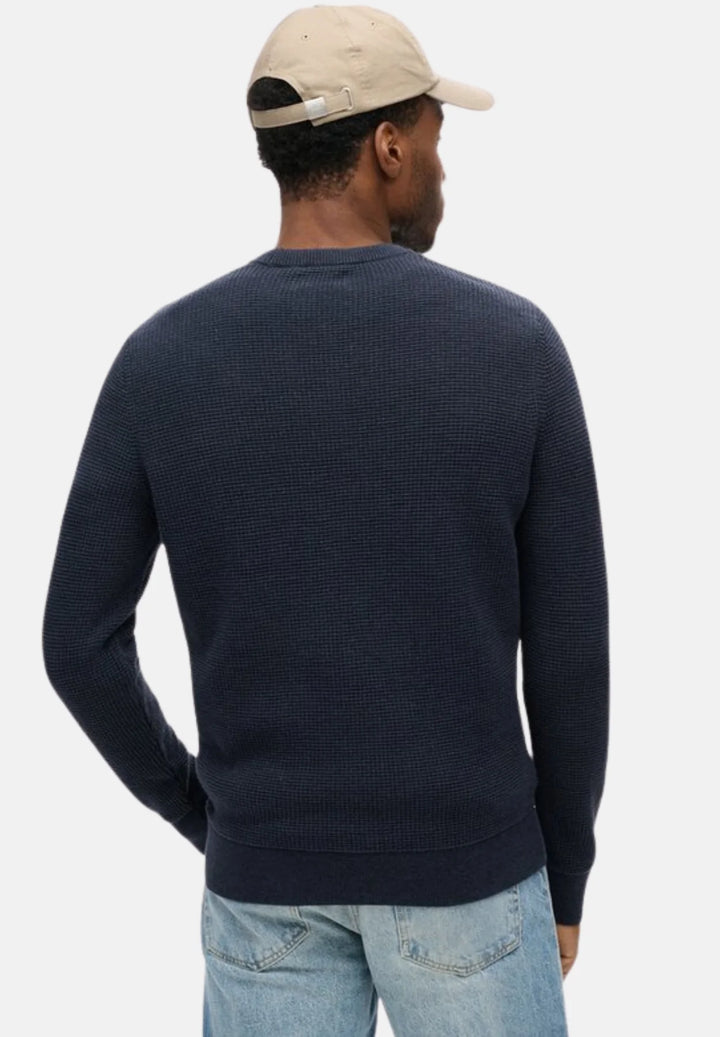 Superdry Textured Crew Knitted Jumper | Eclipse Navy Heather