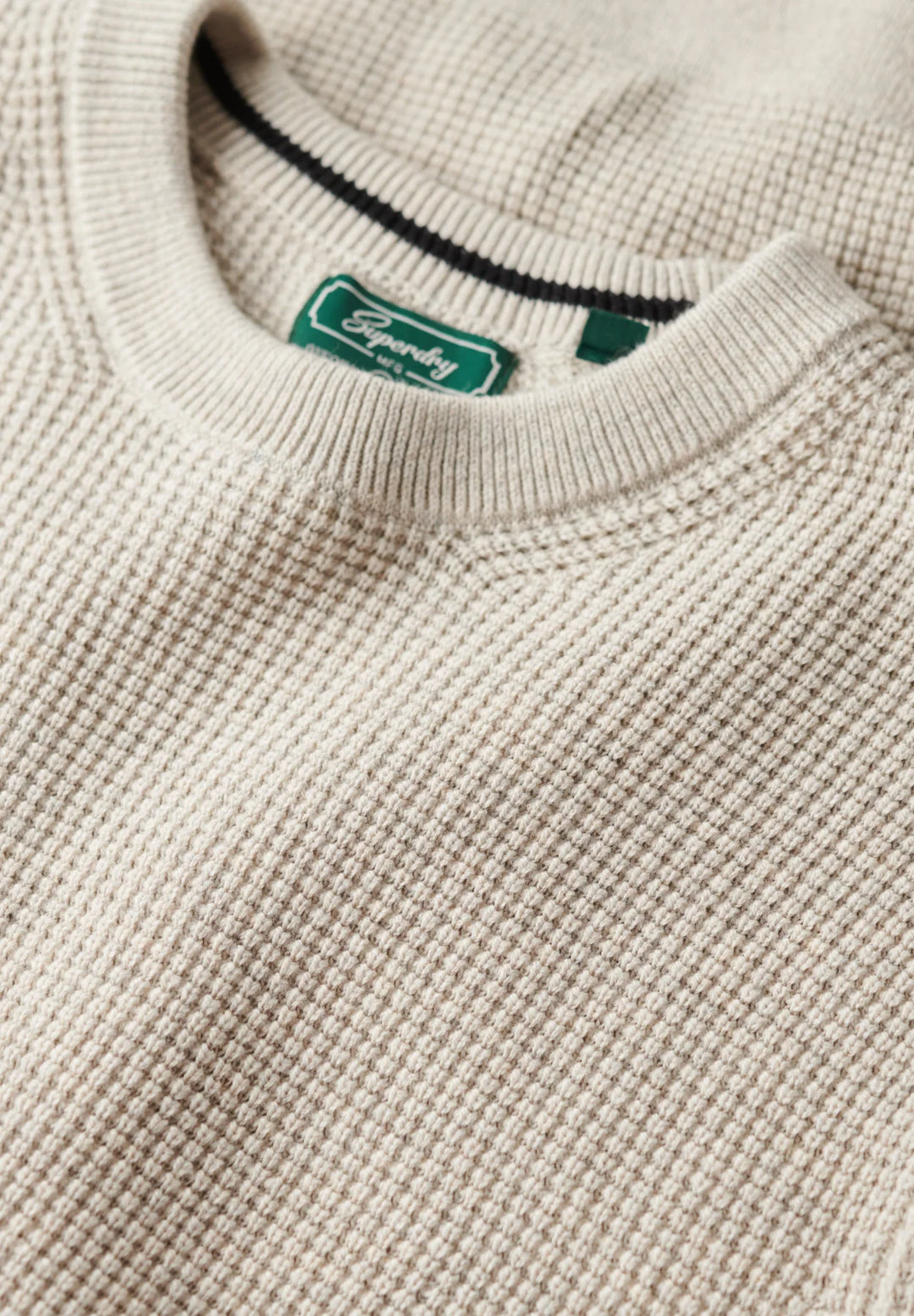 Superdry Textured Crew Knitted Jumper | Light Grey