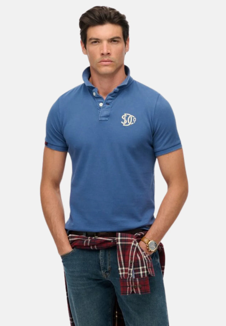 Superdry Vintage Athletic Polo Shirt | Bay Blue