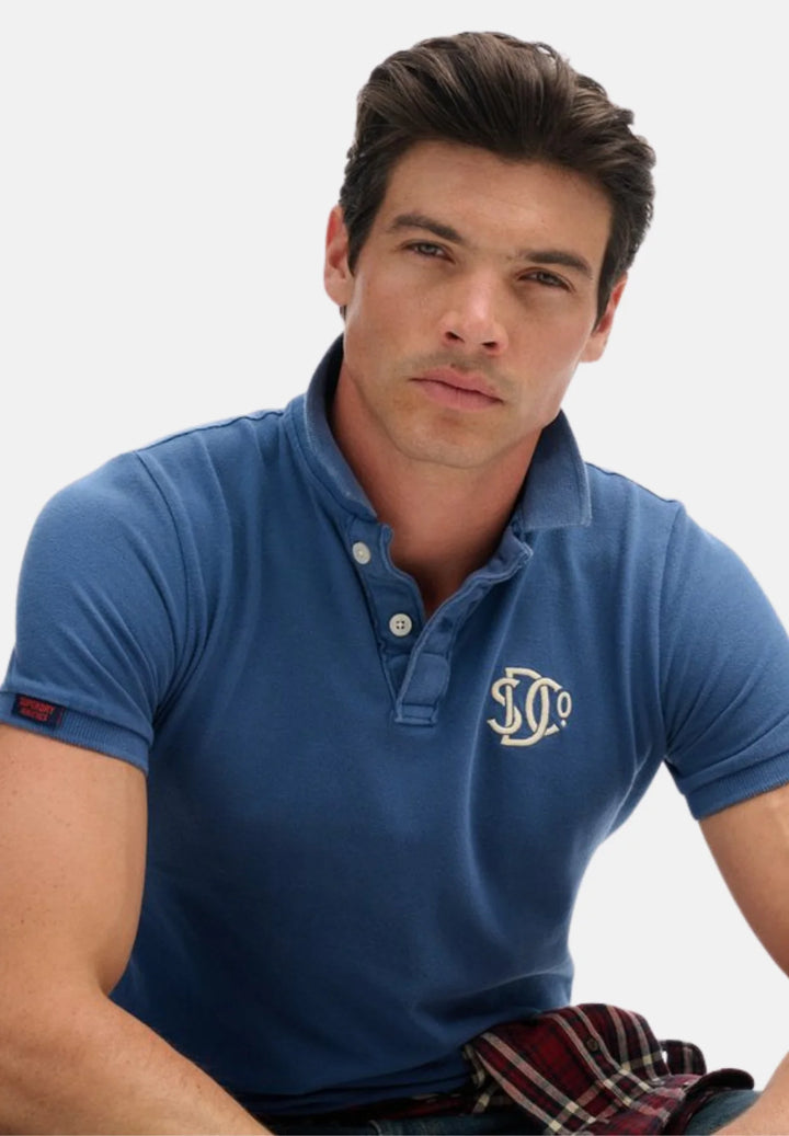 Superdry Vintage Athletic Polo Shirt | Bay Blue