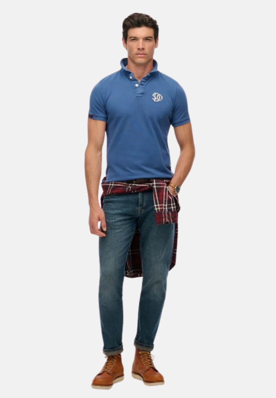Superdry Vintage Athletic Polo Shirt | Bay Blue