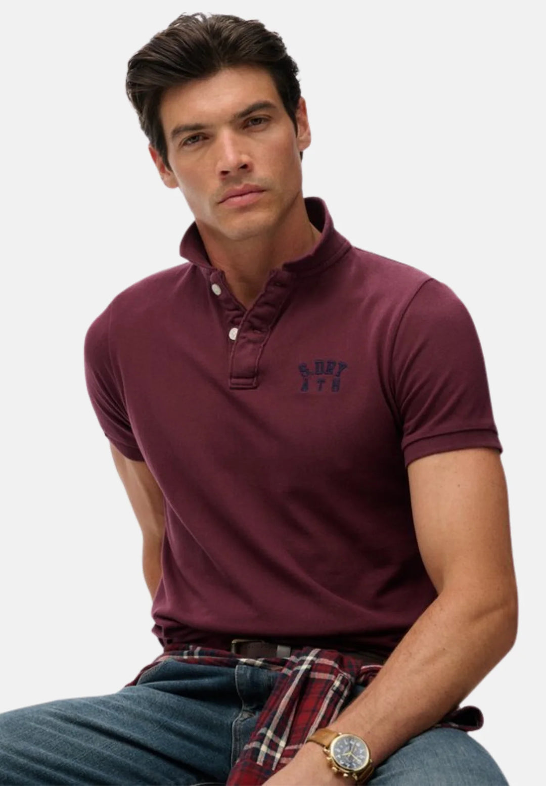 Superdry Vintage Athletic Polo Shirt | Port