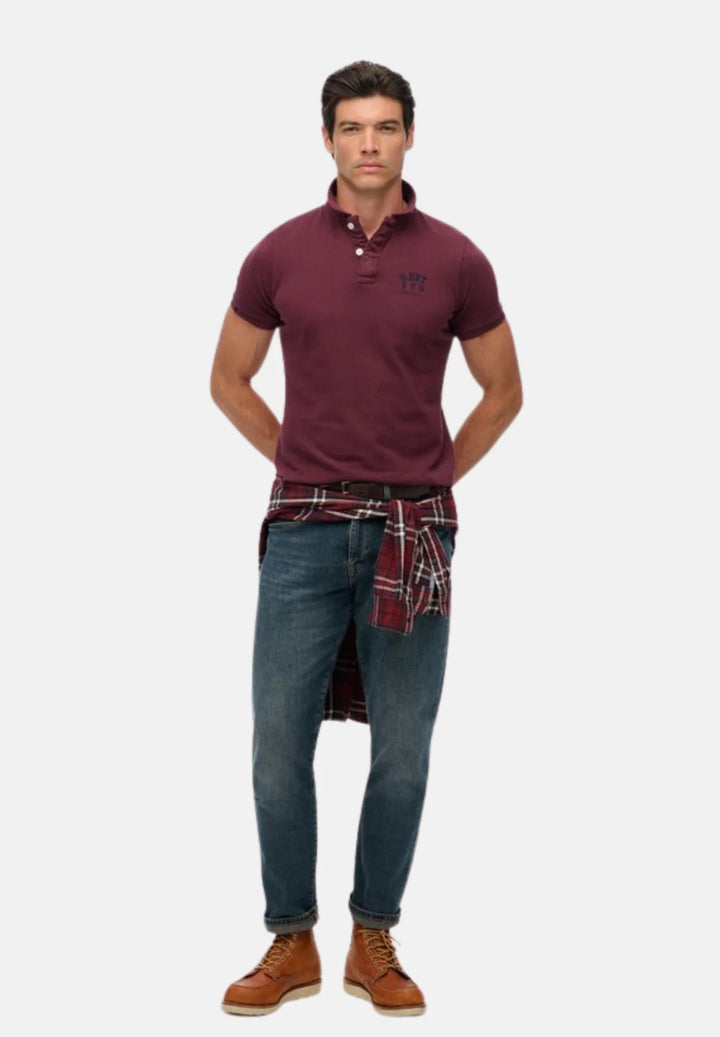 Superdry Vintage Athletic Polo Shirt | Port