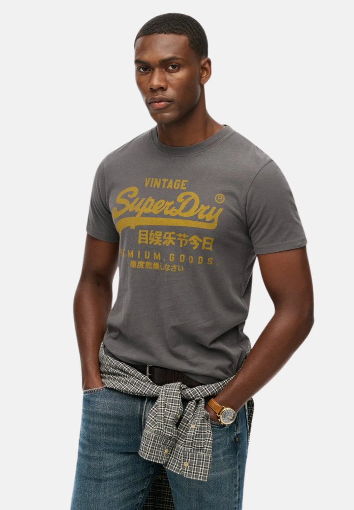 Superdry Vintage Classic T-Shirt | Charcoal