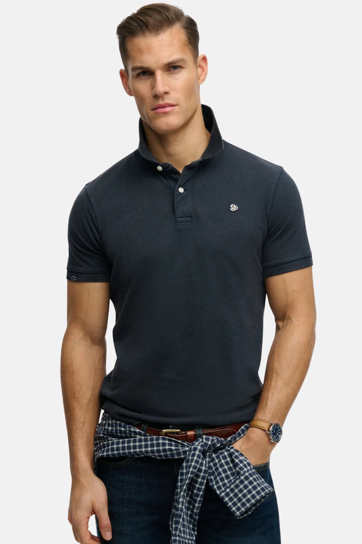 Superdry Vintage Destroy Polo Shirt | Eclipse Navy
