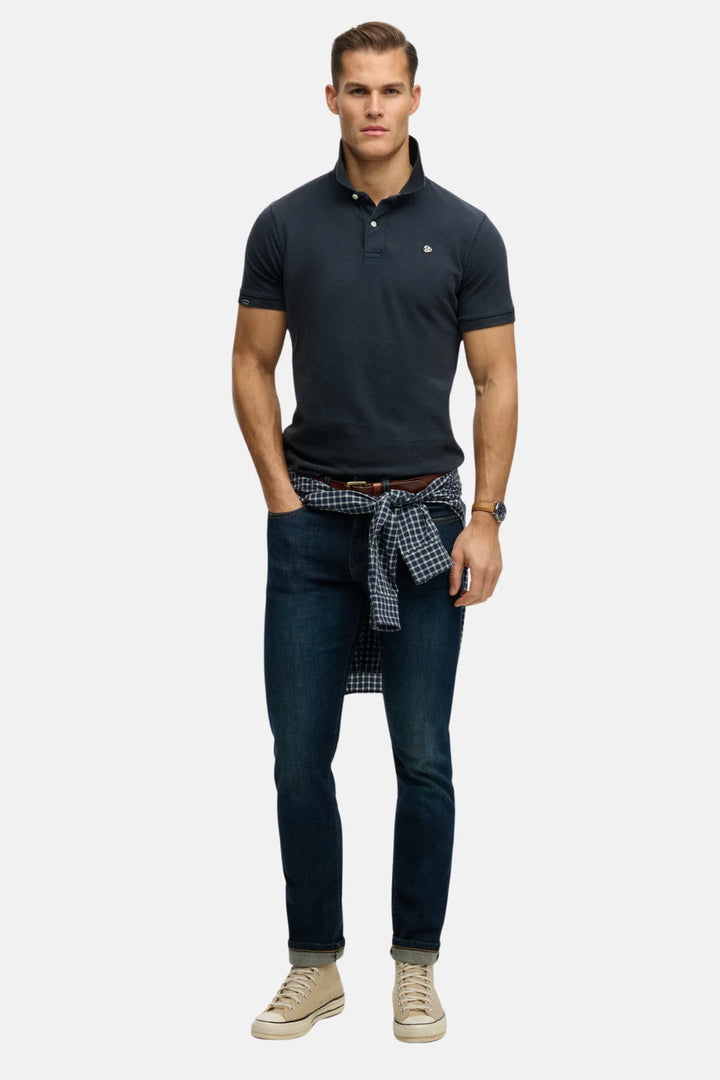 Superdry Vintage Destroy Polo Shirt | Eclipse Navy