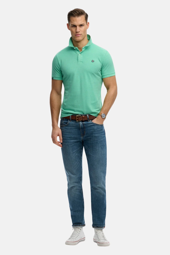 Superdry Vintage Destroy Polo Shirt | Spring Bud Green