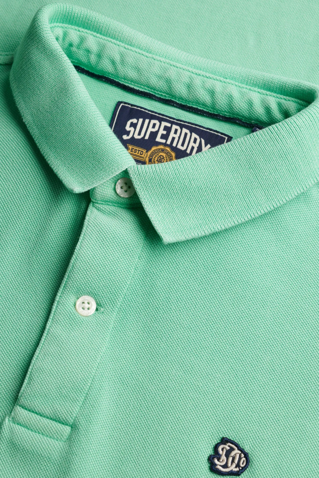 Superdry Vintage Destroy Polo Shirt | Spring Bud Green