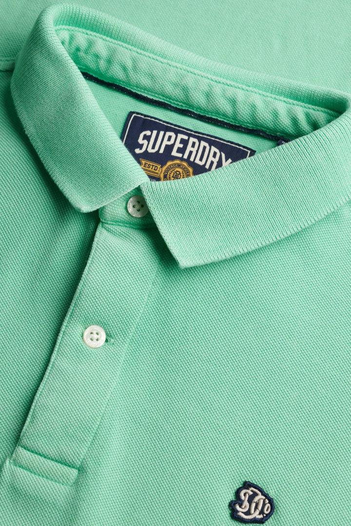 Superdry Vintage Destroy Polo Shirt | Spring Bud Green
