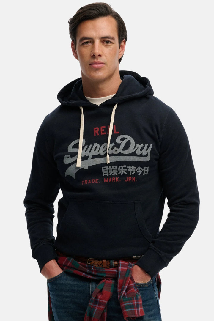 Superdry Vintage Logo Classic Hoodie | Eclipse Navy