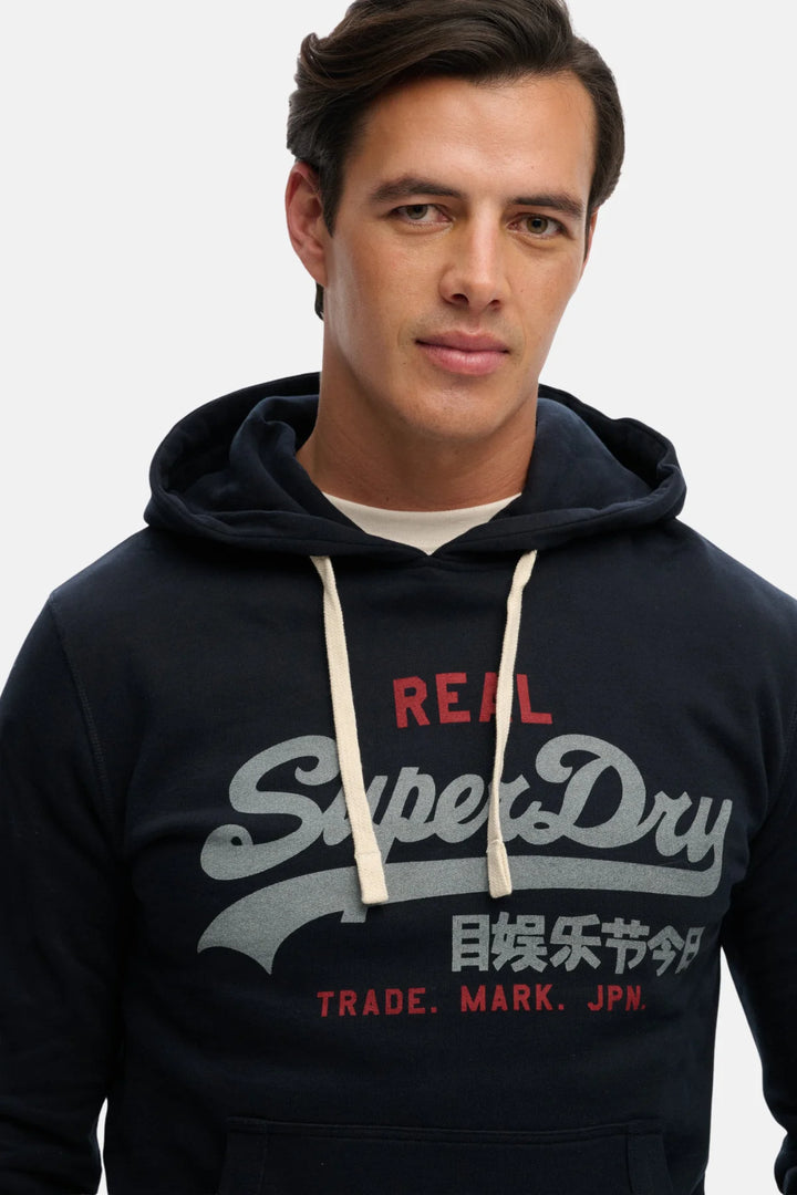 Superdry Vintage Logo Classic Hoodie | Eclipse Navy