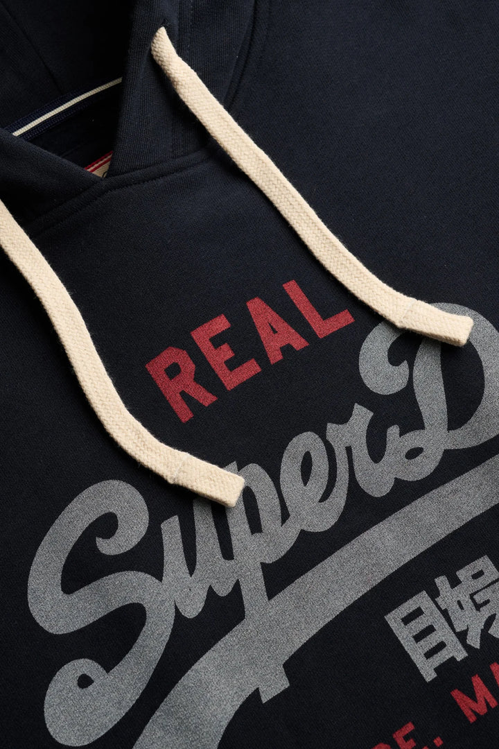 Superdry Vintage Logo Classic Hoodie | Eclipse Navy