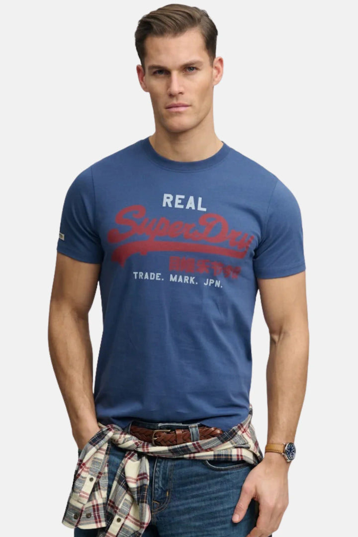 Superdry Vintage Logo Classic T-Shirt | Hampton Blue