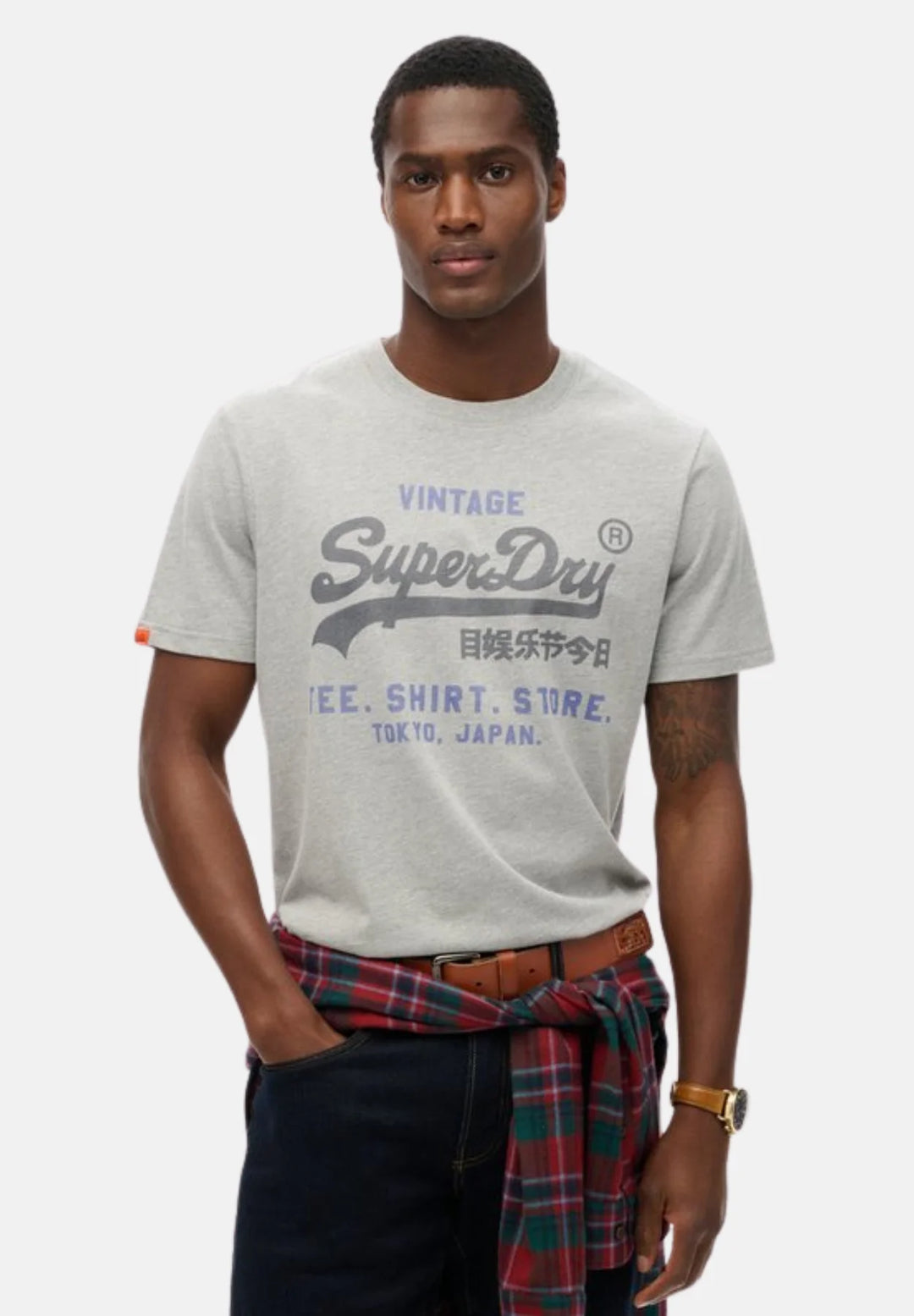 Superdry Vintage Relaxed T-Shirt | College Grey Marl