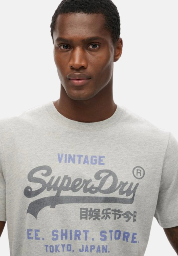 Superdry Vintage Relaxed T-Shirt | College Grey Marl