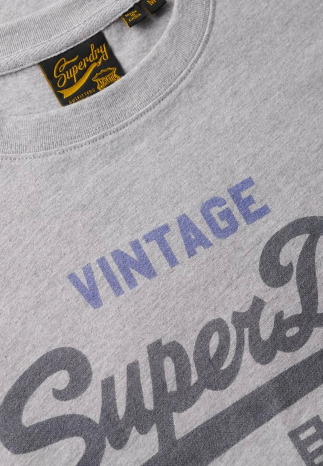 Superdry Vintage Relaxed T-Shirt | College Grey Marl