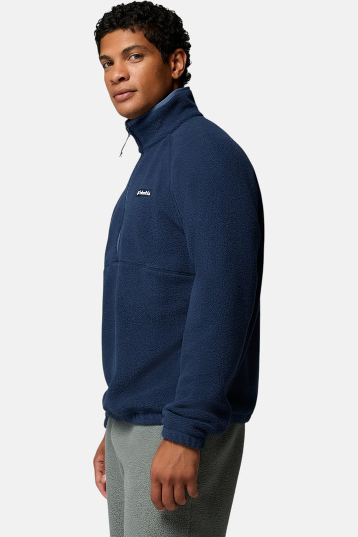 Columbia Timber Crest™ half-zip fleece in collegiate navy, side profile with logo