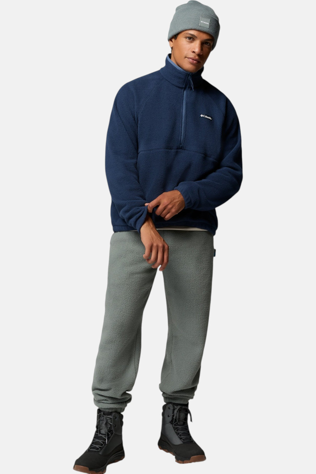 Columbia Timber Crest™ half-zip fleece in collegiate navy, standing full-body view
