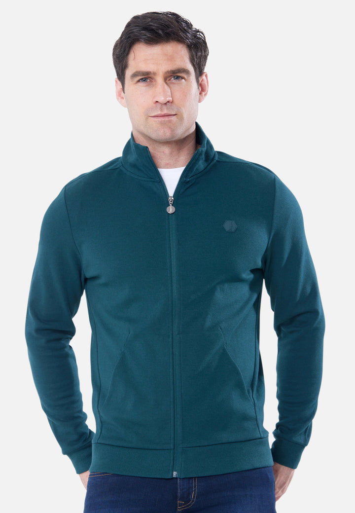 A men's green full-zip Sweatshirt from 6th Sense.